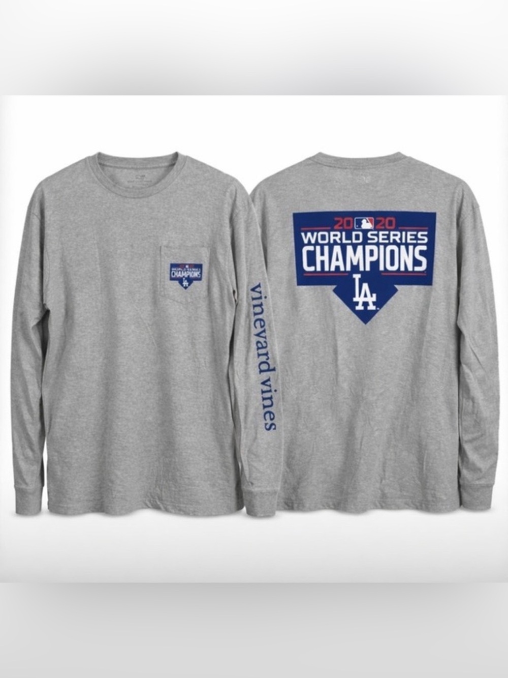 LA Dodgers 2020 World Series Champions Vineyard Vines Long Sleeve Shirt Large